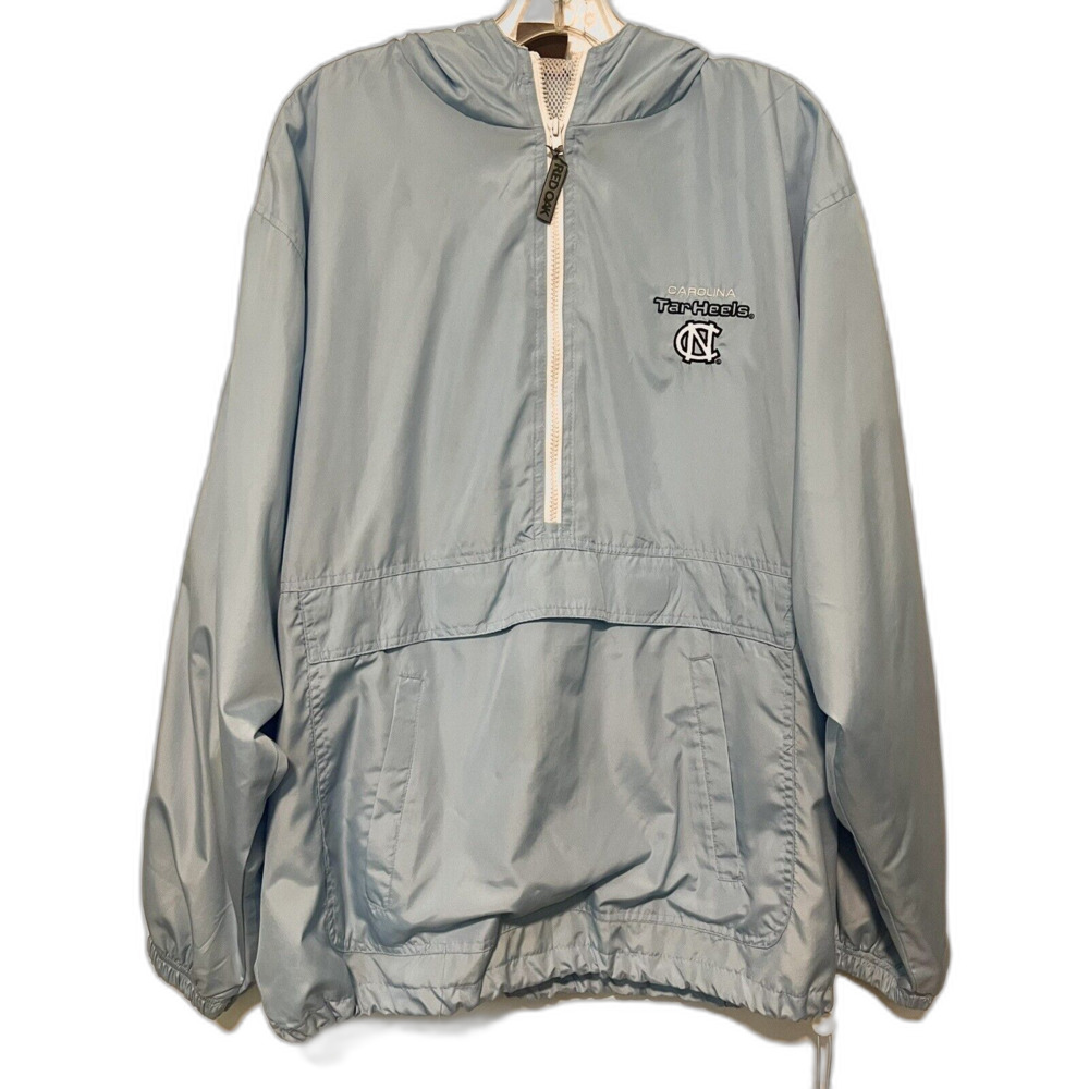 Red Oak North Carolina College Tarheels Blue Windbreaker 1/2 Zip Pullover Size M